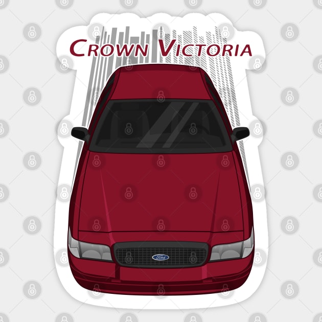 Ford Crown Victoria Police Interceptor - Dark Red Sticker by V8social